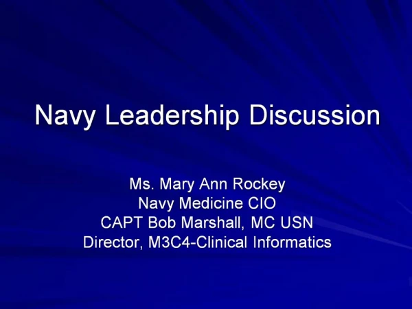 Navy Leadership Discussion