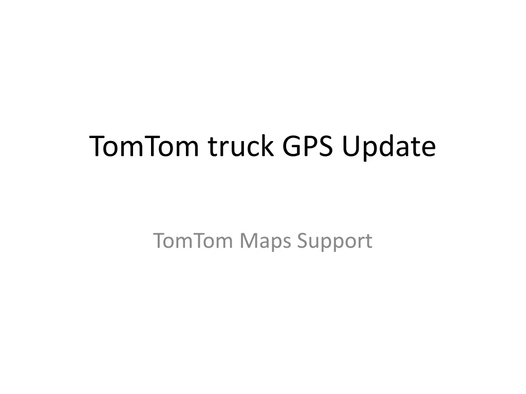 tomtom truck gps update