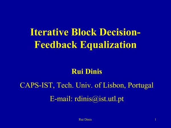 Iterative Block Decision-Feedback Equalization