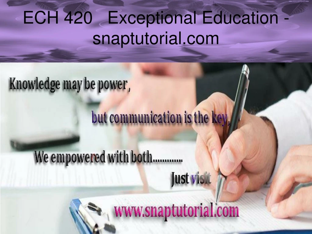 ech 420 exceptional education snaptutorial com