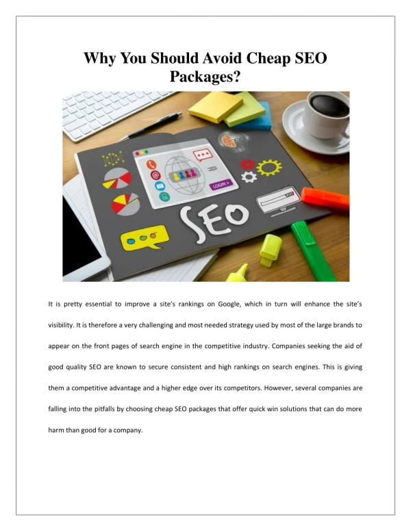 Why You Should Avoid Cheap SEO Packages?