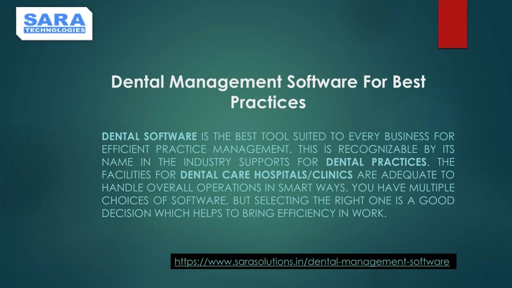 dental management software for best practices