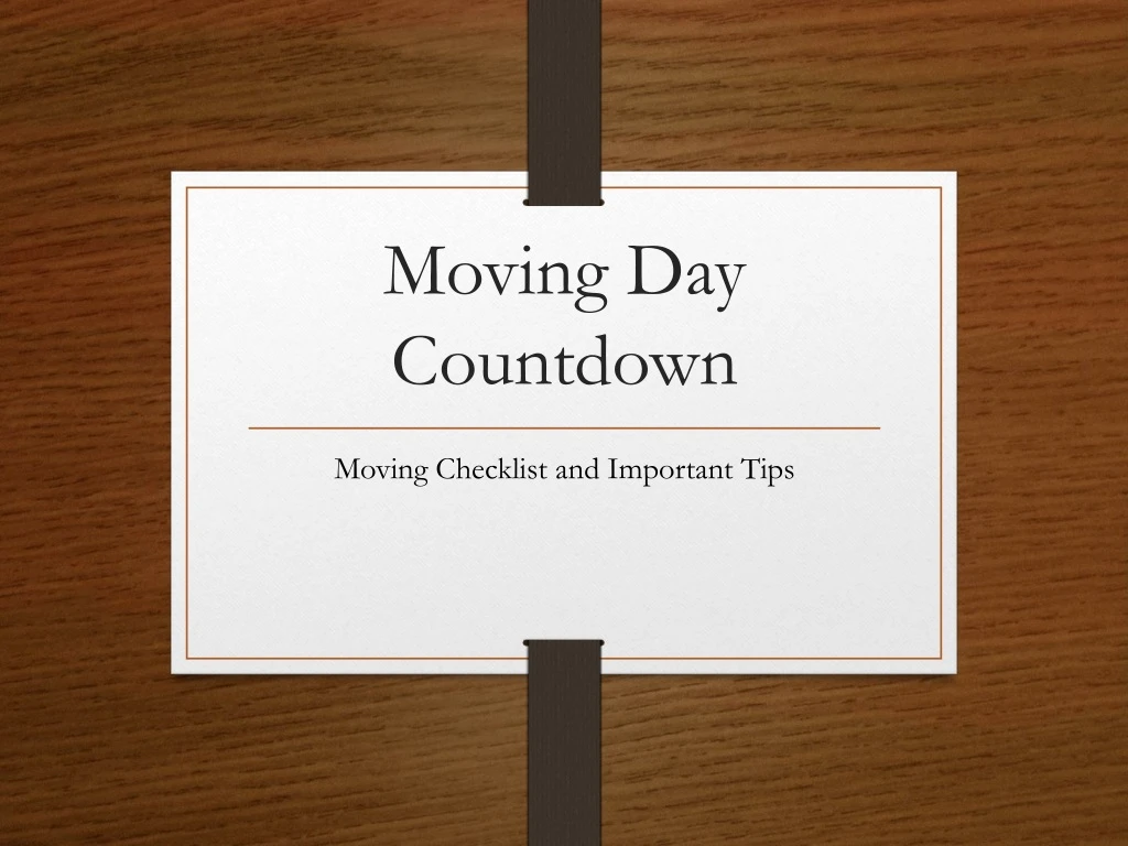 moving day countdown