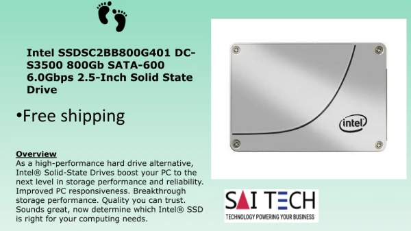 Intel SSDSC2BB800G401 DC-S3500 800Gb SATA-600 6.0Gbps 2.5-Inch Solid State Drive