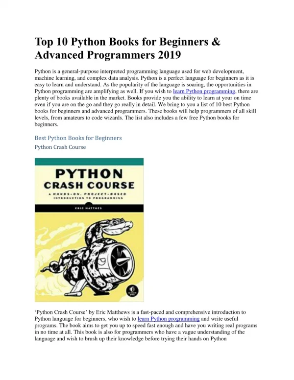 top 10 python books for beginners advanced