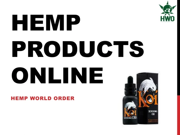 Hemp Products Online - Hemp World Order