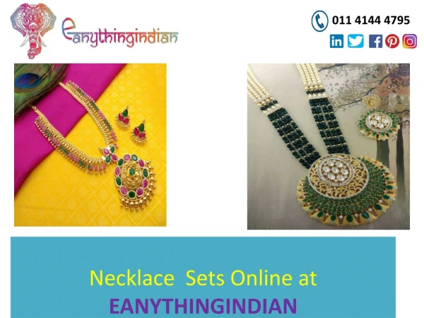 Neclace sets Online |Buy Neclace online at Eanythingindian