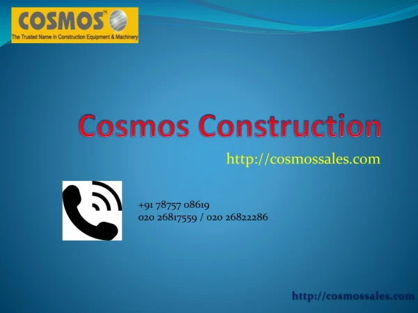 cosmos construction machinery and equipments|Cosmos Construction