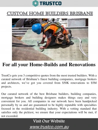 Custom Home Builders Brisbane - slide 1