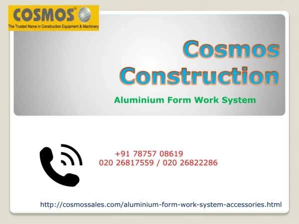 Aluminium Formwork System manufactures in pune|Aluminium Formwork System in pune|Cosmos