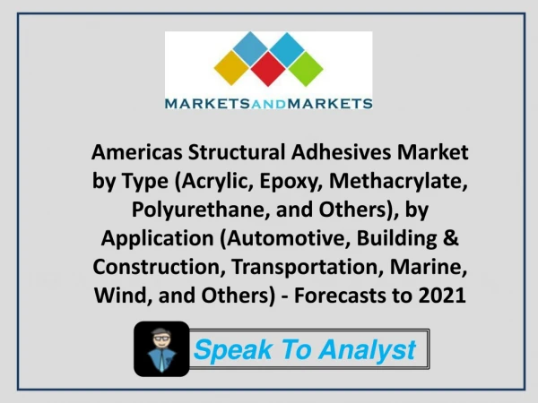 Americas Structural Adhesives Market by Type - Forecasts to 2021