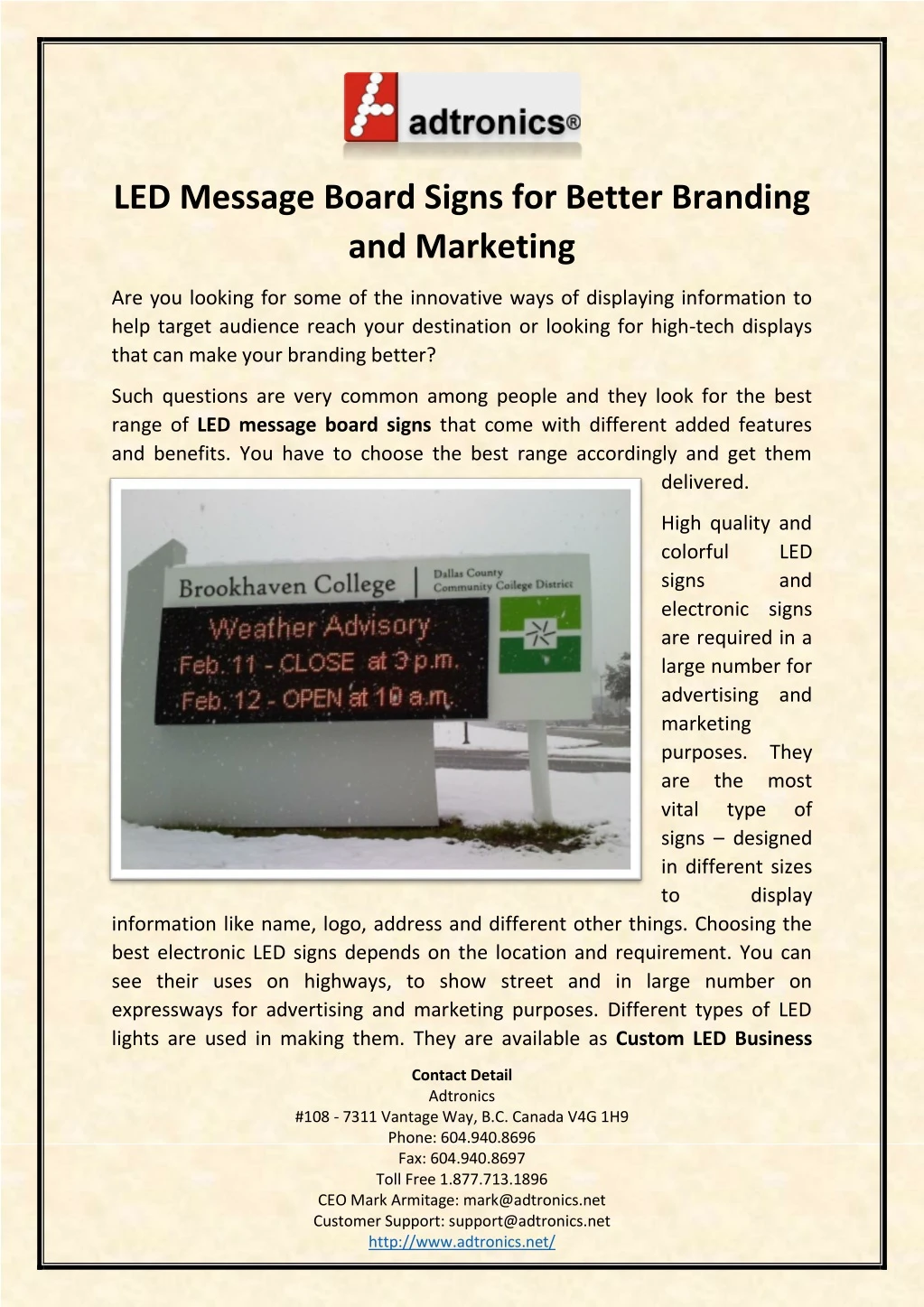 led message board signs for better branding