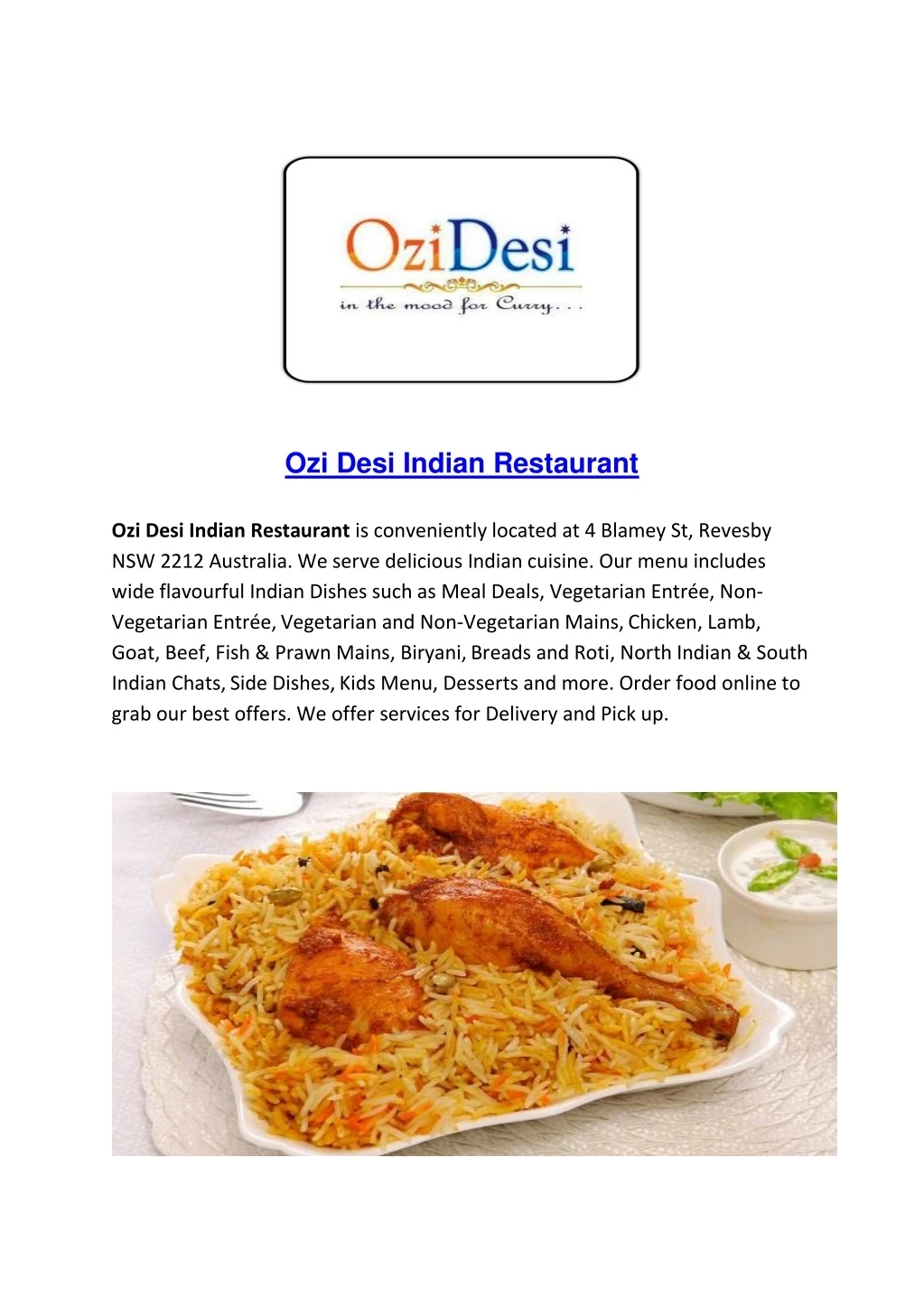 ozi desi indian restaurant ozi desi indian