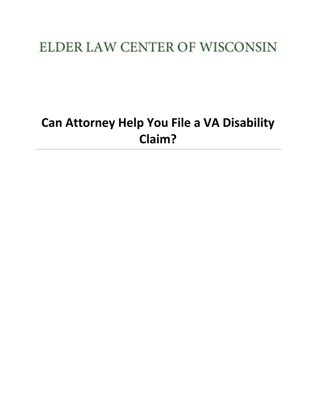 can attorney help you file a va disability claim