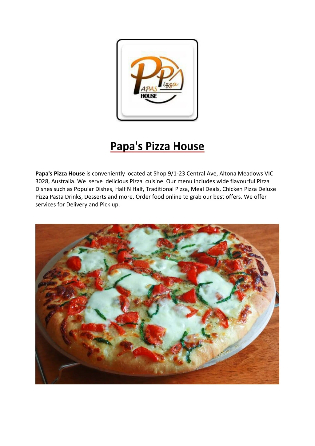 papa s pizza house