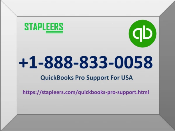 QuickBooks Pro Support ( 1)-888-833-0058 Phone Number in USA Support