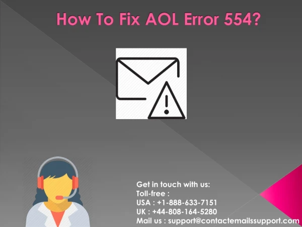 AOL Error Code 554