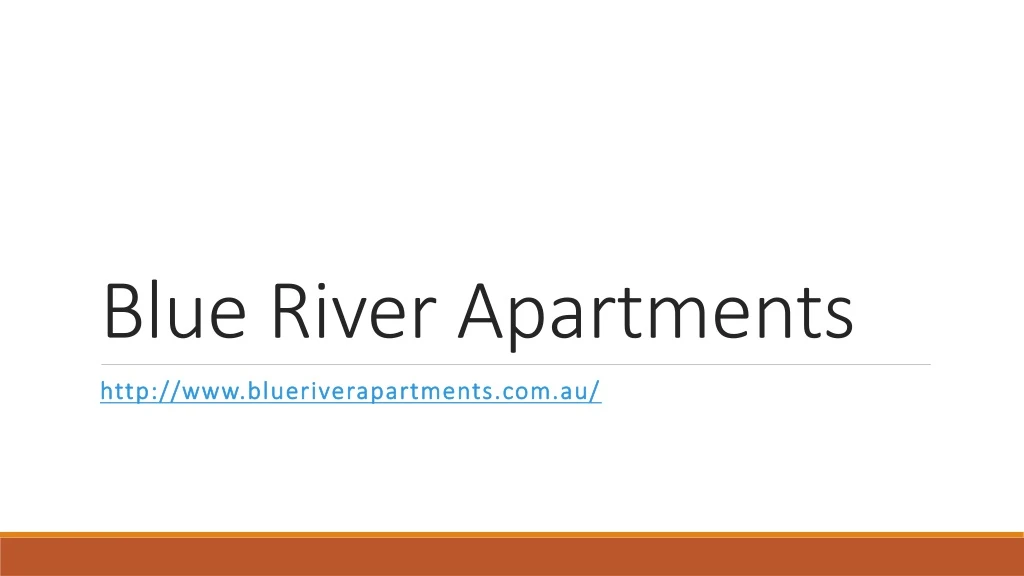 blue river apartments