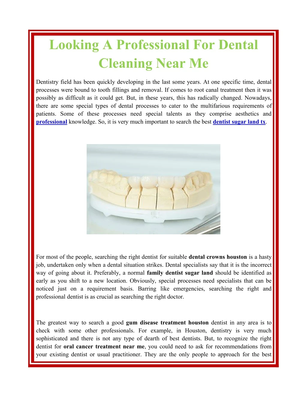 looking a professional for dental cleaning near me