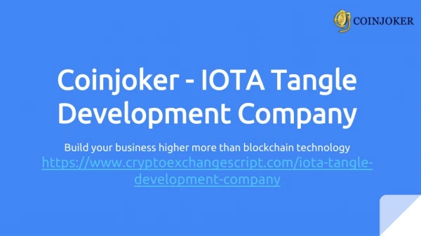 Coinjoker-IOTA Tangle Development Company