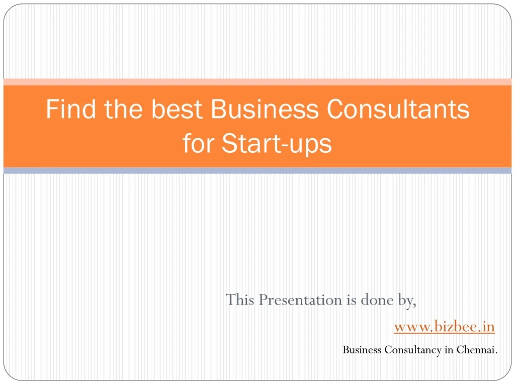find the best business consultants for start ups