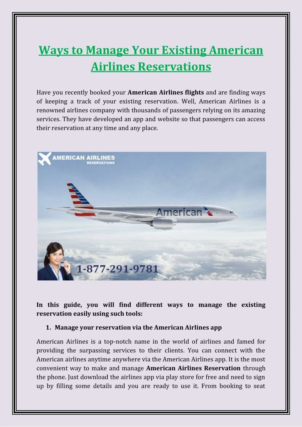 ways to manage your existing american airlines