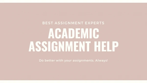 Academic Assignment Help | Online Academic Writing Help