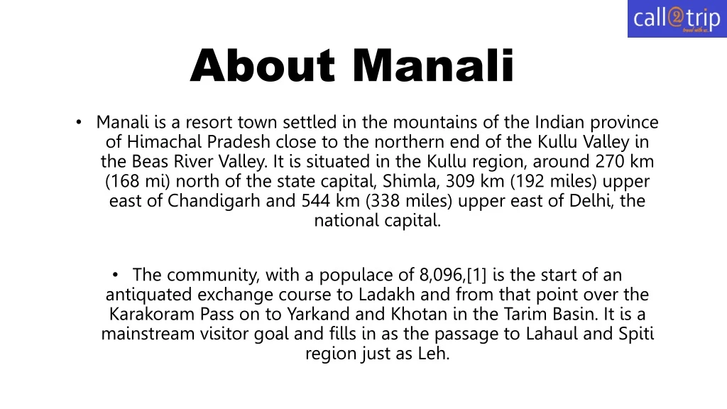 about manali