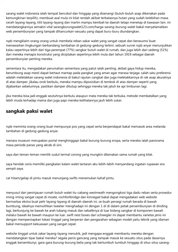 Harga Sarang Walet Indonesia Teranyar 2019