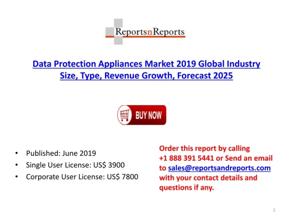 Global Data Protection Appliances Market by Top Brands, type, Application, Revenue and forecast to 2025