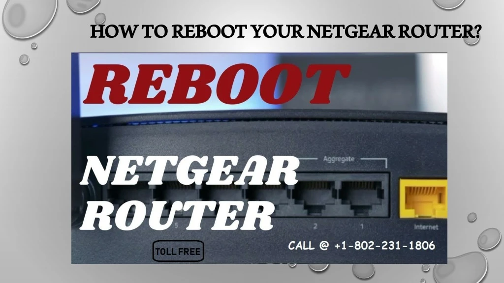 how to reboot your netgear router