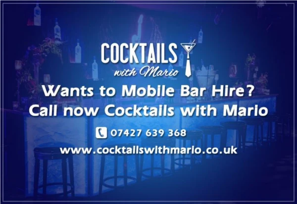 Mobile bar hire for the party or event | Cocktails with Mario