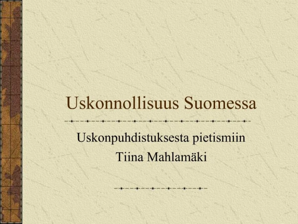 Uskonnollisuus Suomessa