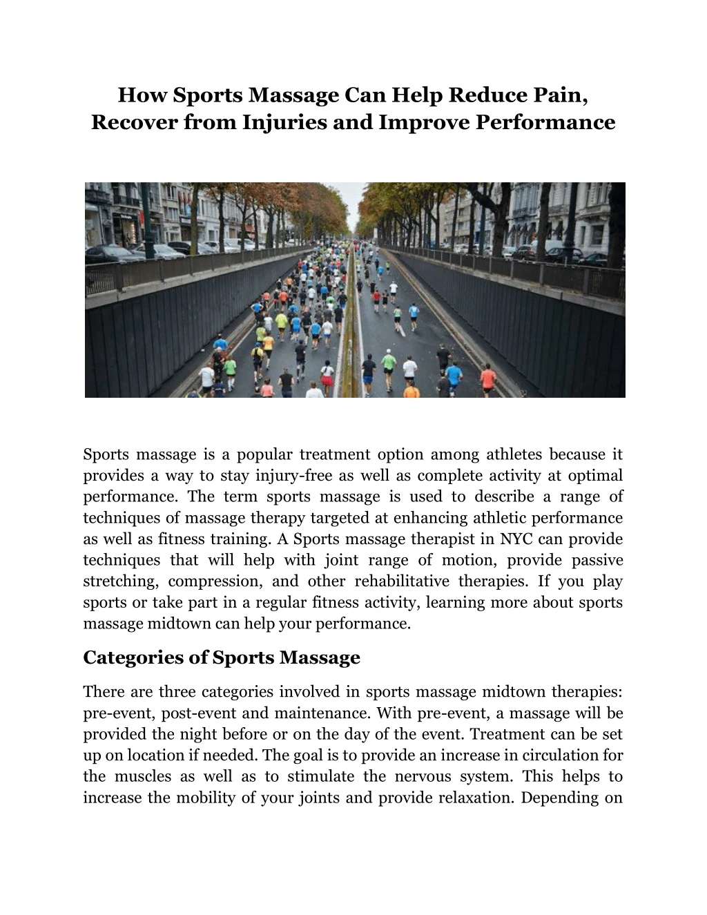 how sports massage can help reduce pain recover