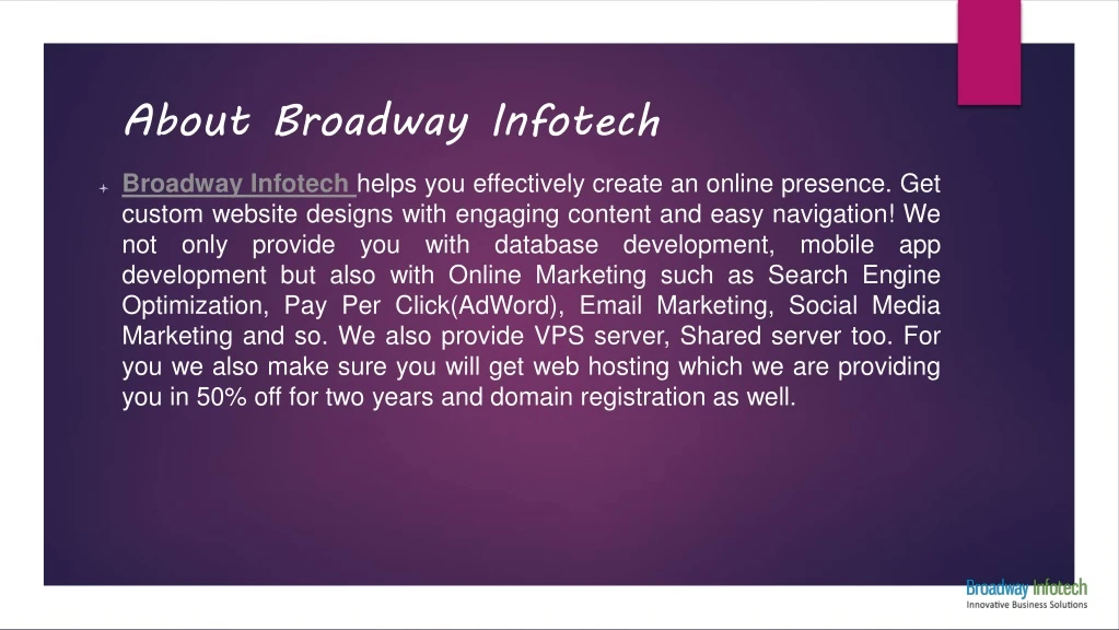 about broadway infotech