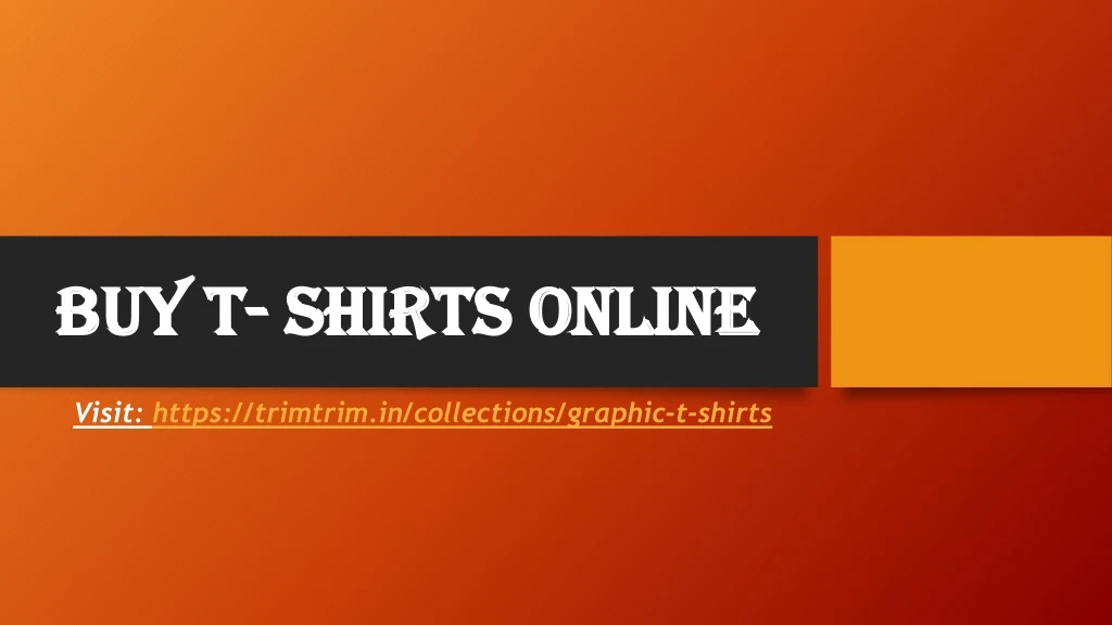 buy t shirts online