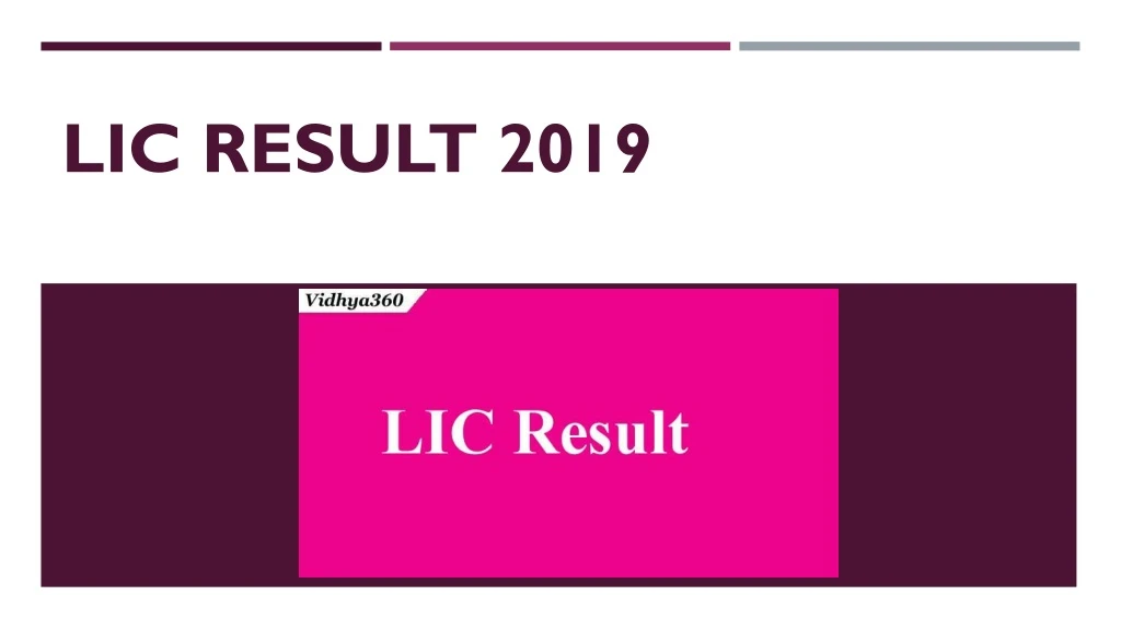 lic result 2019