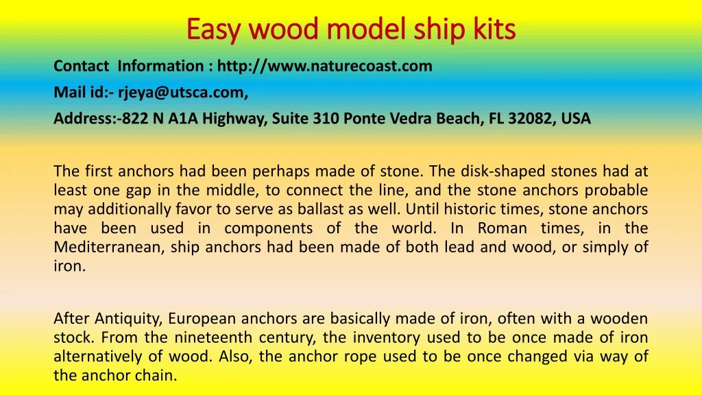 easy wood model ship kits
