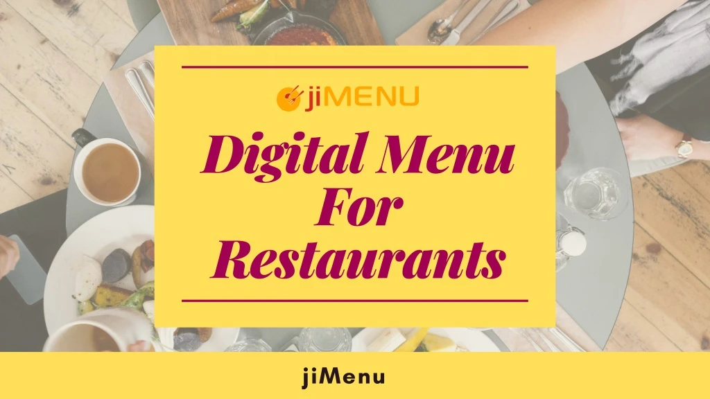 digital menu for restaurants
