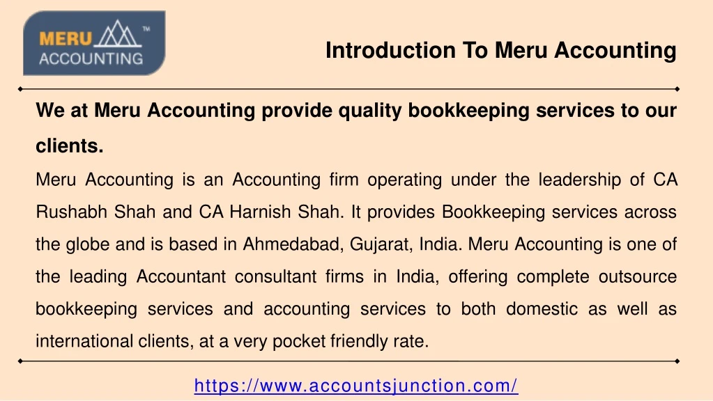 introduction to meru accounting