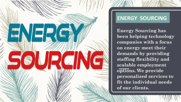 Energy Sourcing