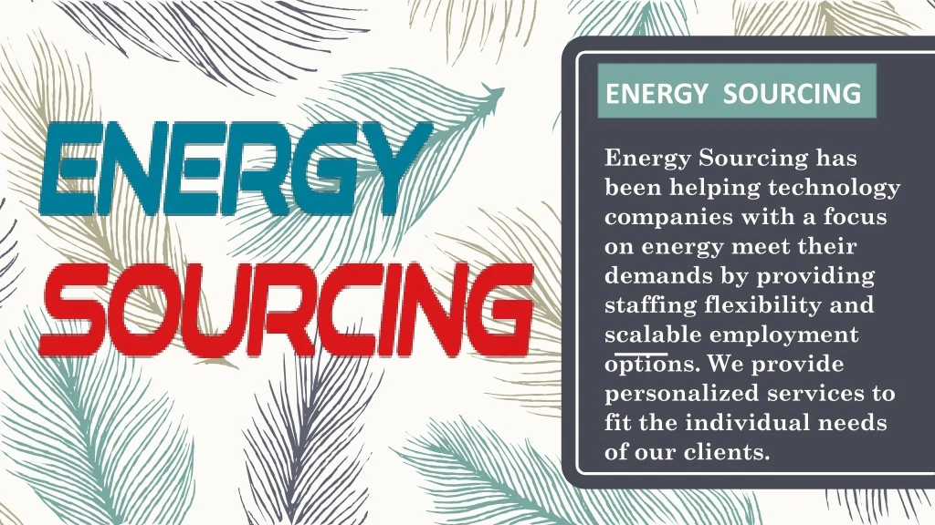 energy sourcing