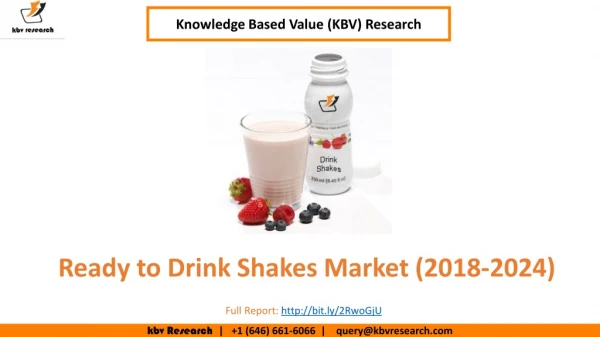 Ready to Drink Shakes Market Size- KBV Research