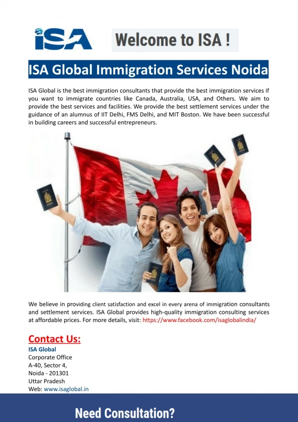 ISA Global Immigration Services Noida