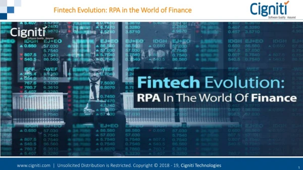 Fintech Evolution: RPA in the World of Finance