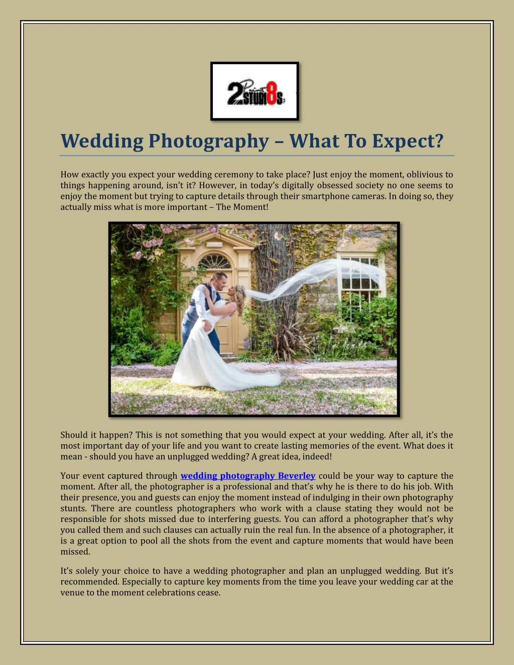 wedding photography what to expect