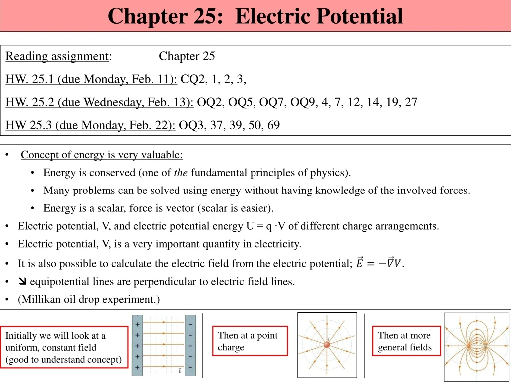 chapter 25 electric potential