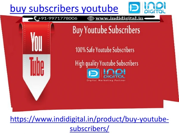 How to buy the real subscribers on youtube