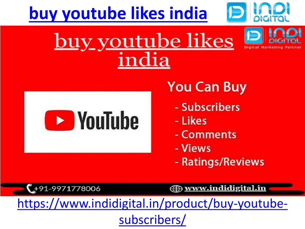 buy youtube likes india