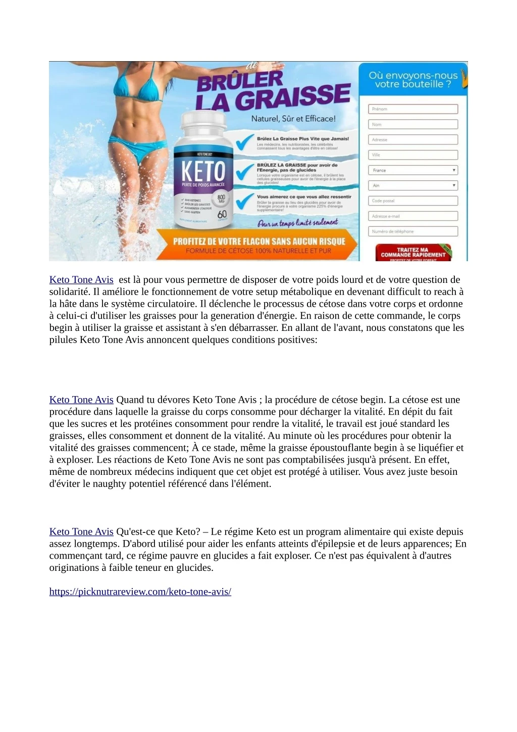 keto tone avis est l pour vous permettre